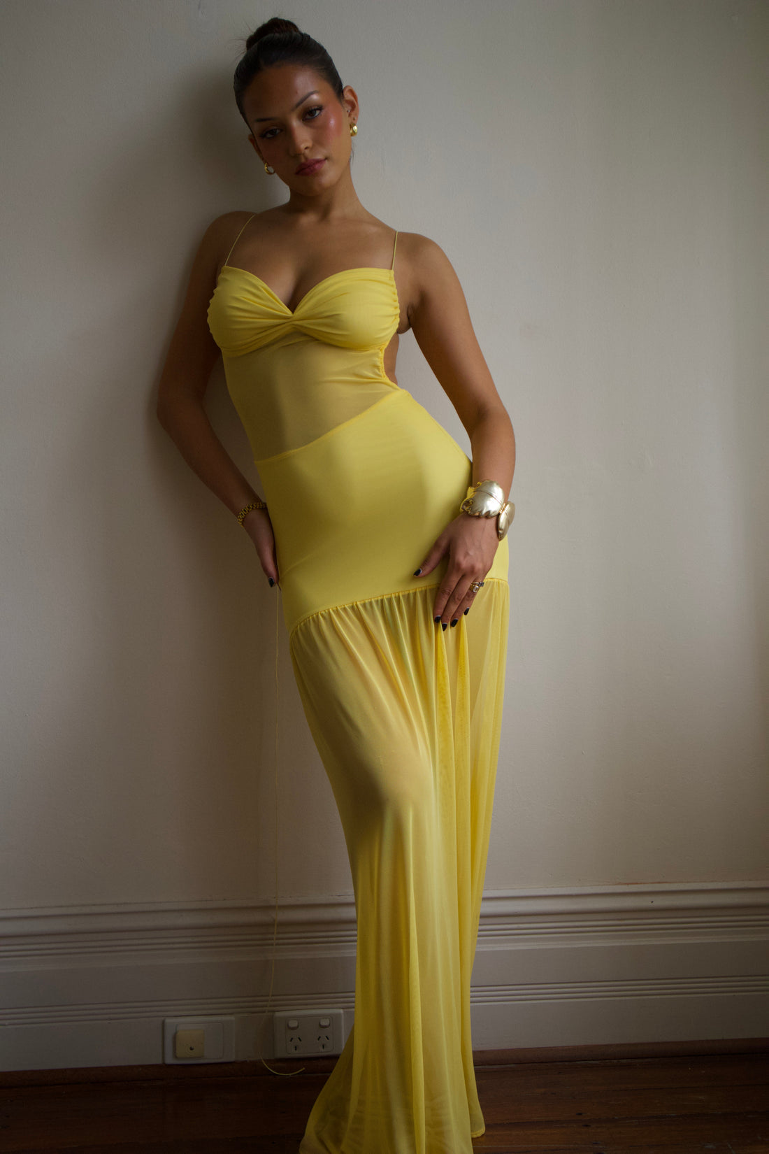 Soleil Mesh Maxi Kleid