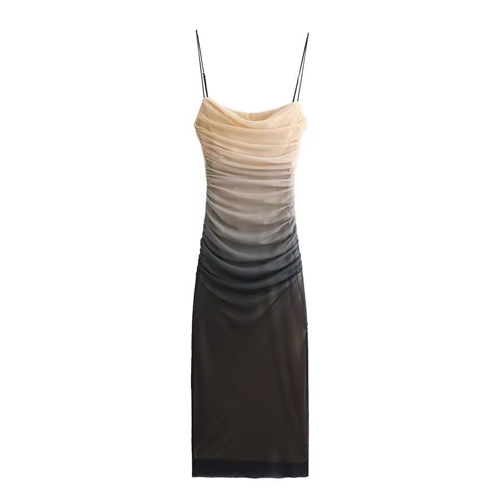 Elegance Noir Slip Kleid