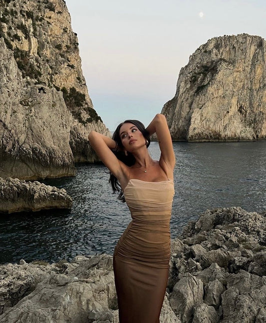 Elegance Noir Slip Kleid